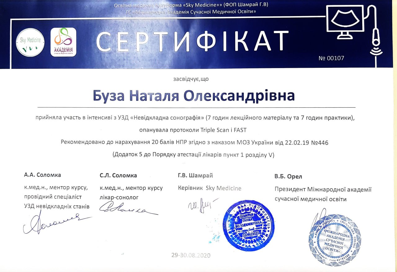 2 Буза Наталія Олександрівна лікар УЗД Київ ІКМ Шулявка.