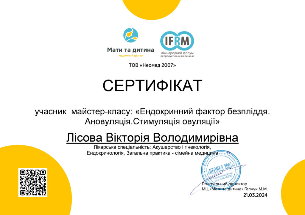 Лісова Вікторія Володимирівна Київ Гінеколог ендокринолог ІКМ Шулявська Київ